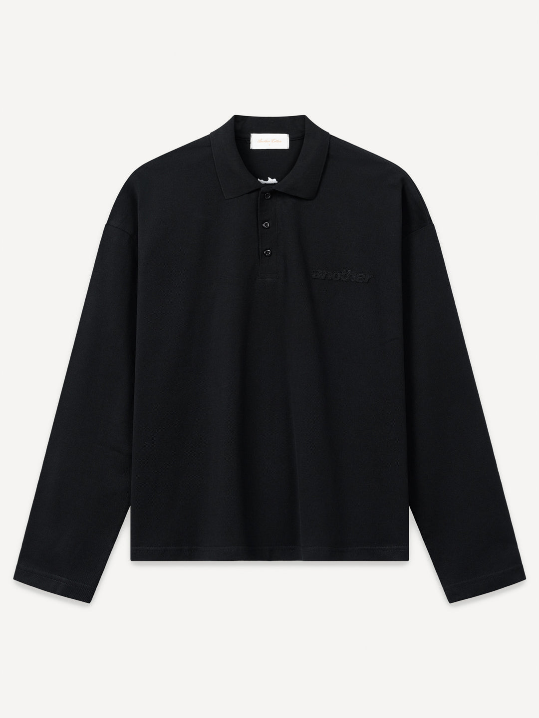 Another Longsleeve Piqué Polo Shirt – Black – Produktansicht 1