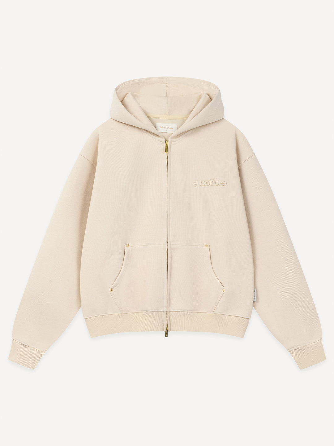 Another Signature Zip Hoodie – Sand – Produktansicht 1