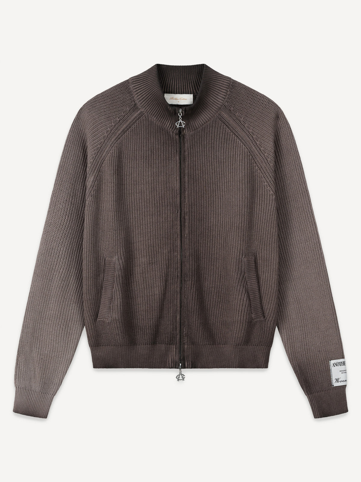 Another Cotton Zip Cardigan – Chocolate