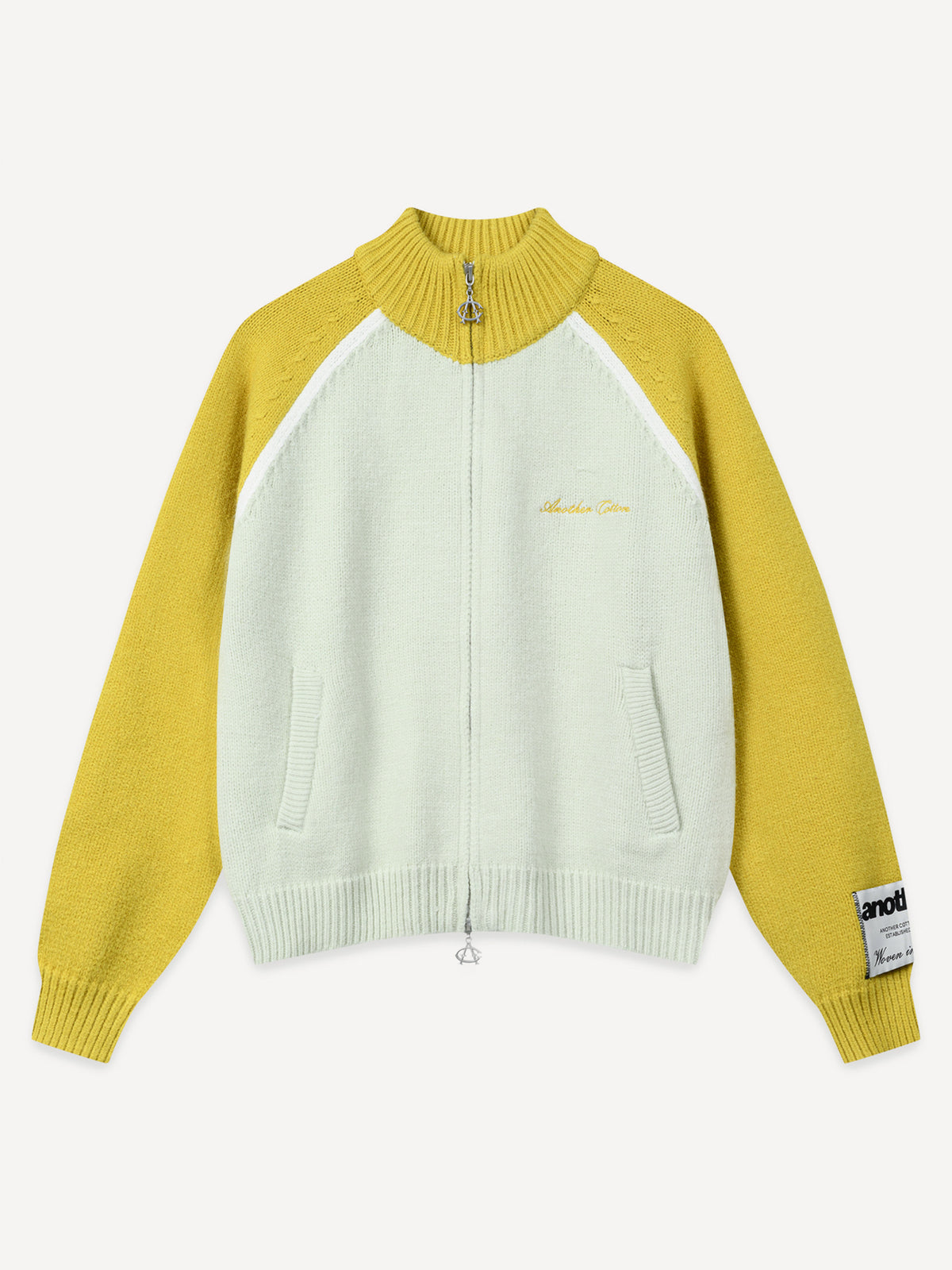 Another Knit Zip Cardigan – Yellow