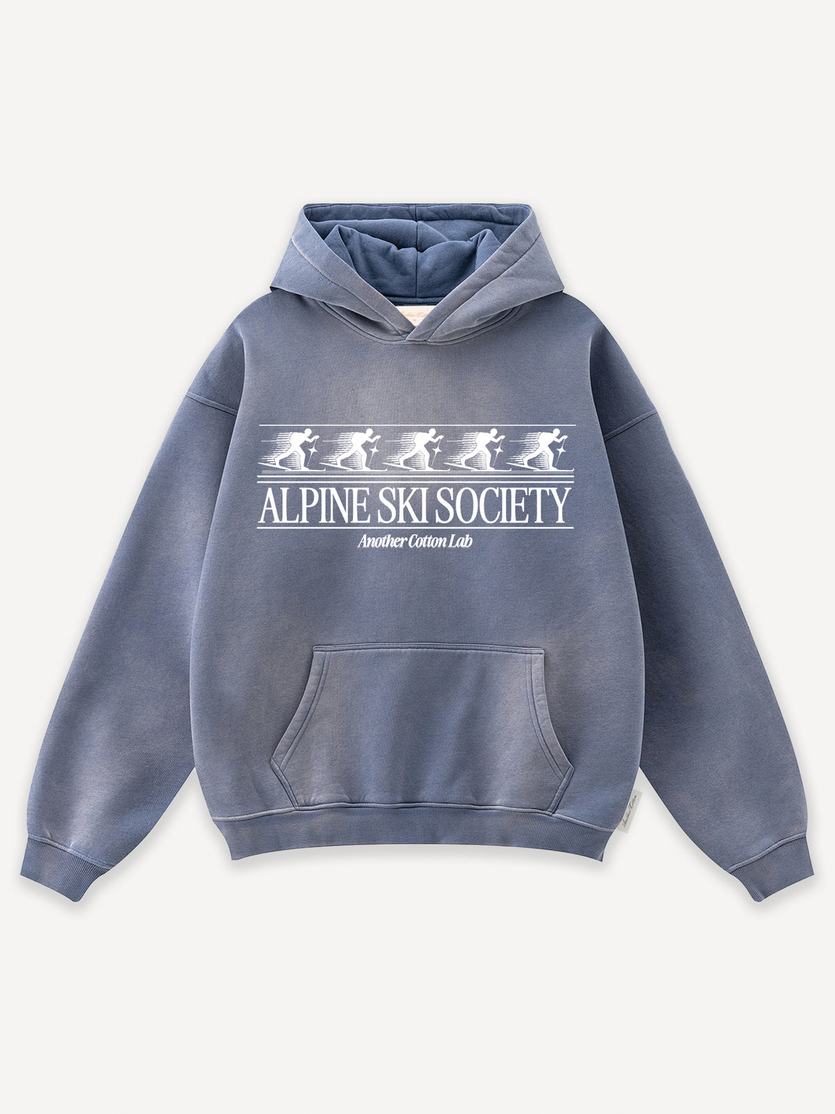 Alpine Ski Society Washed Hoodie – Washed Blue