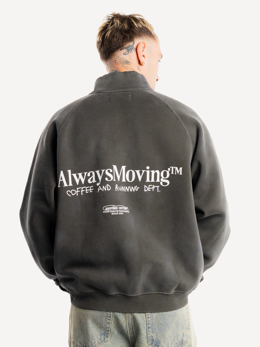Always Moving Washed Half Zip Sweatshirt