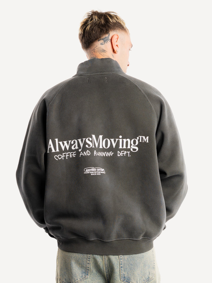 Always Moving Washed Half Zip Sweatshirt