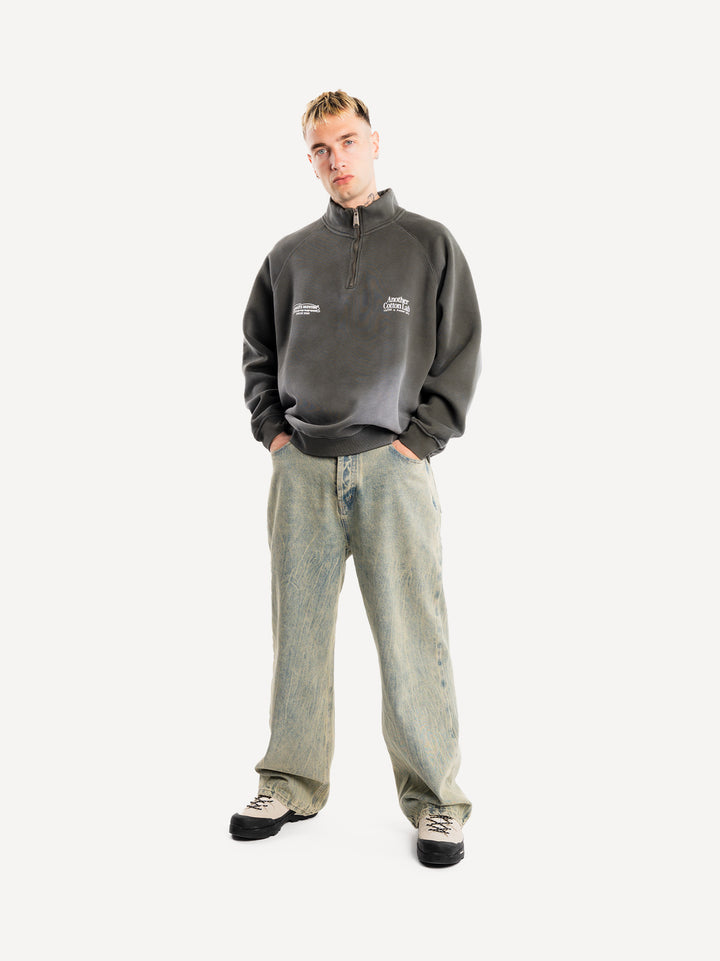 Always Moving Washed Half Zip Sweatshirt