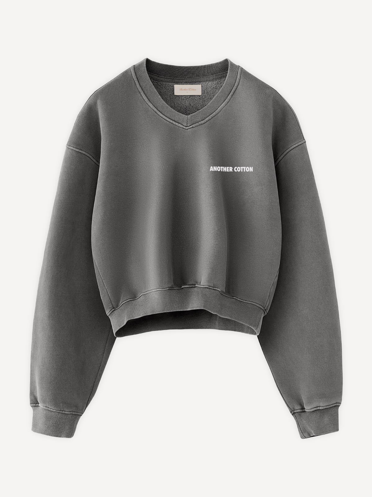 Always Late Cropped Sweatshirt – Washed Black