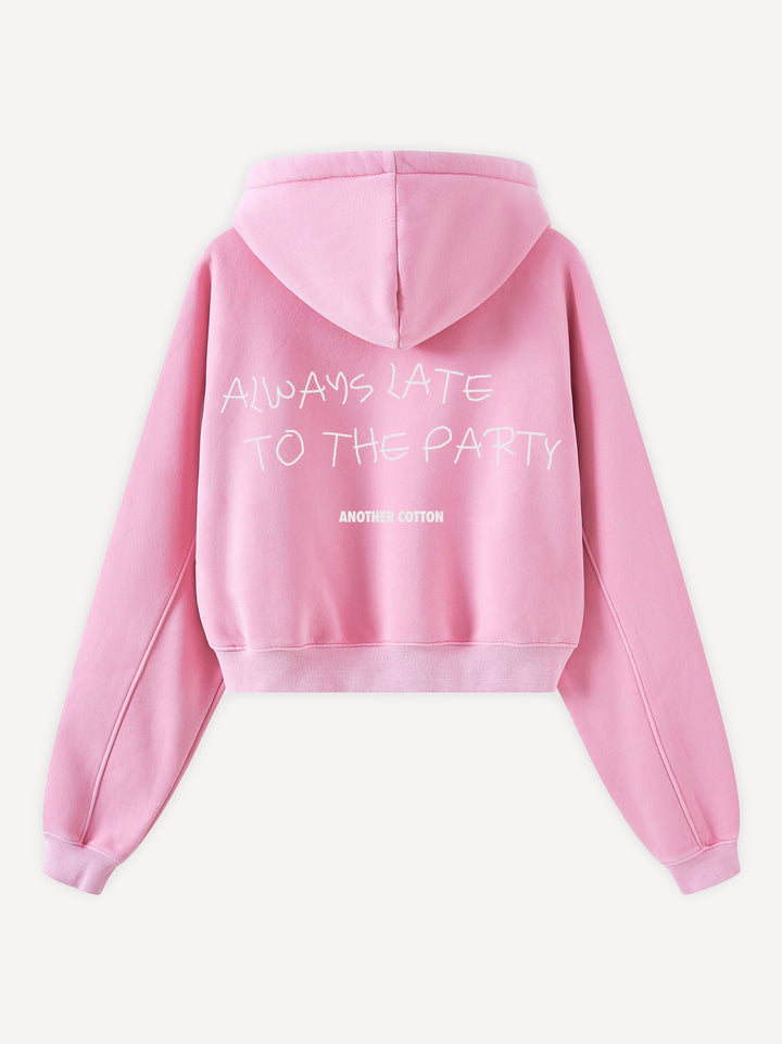 Always Late Cropped Hoodie