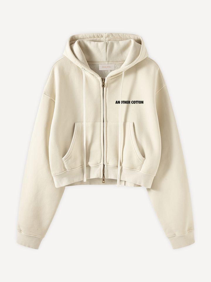 Always Late Cropped Zip Hoodie