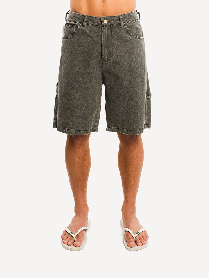 Another Carpenter Denim Shorts — Washed Black