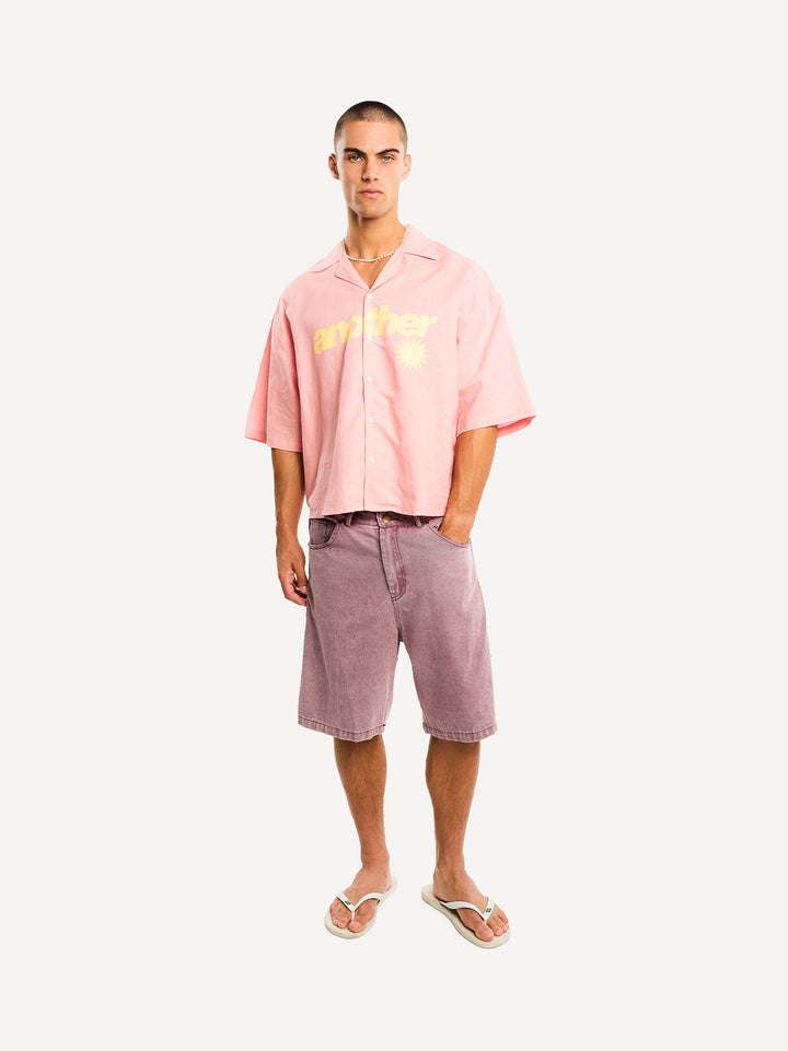 Another Carpenter Denim Shorts — Washed Pink