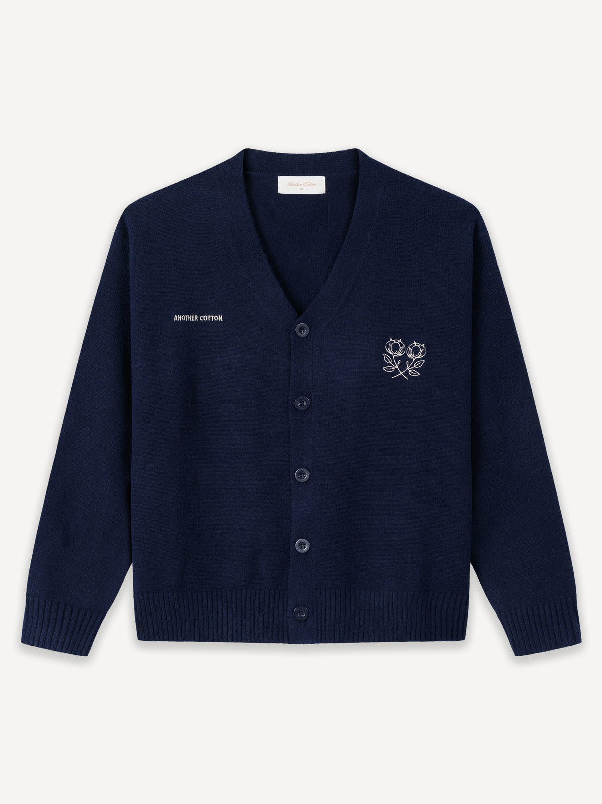Another Flower Knit Cardigan – Navy Blue