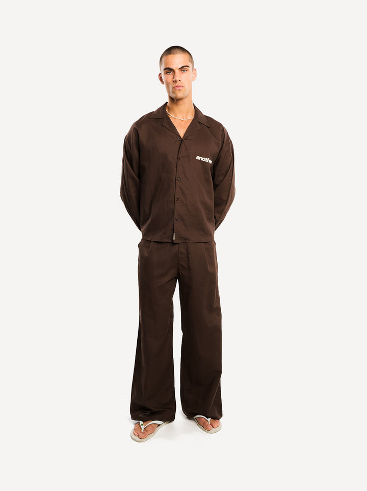 Another Linen Pant — Dark Brown
