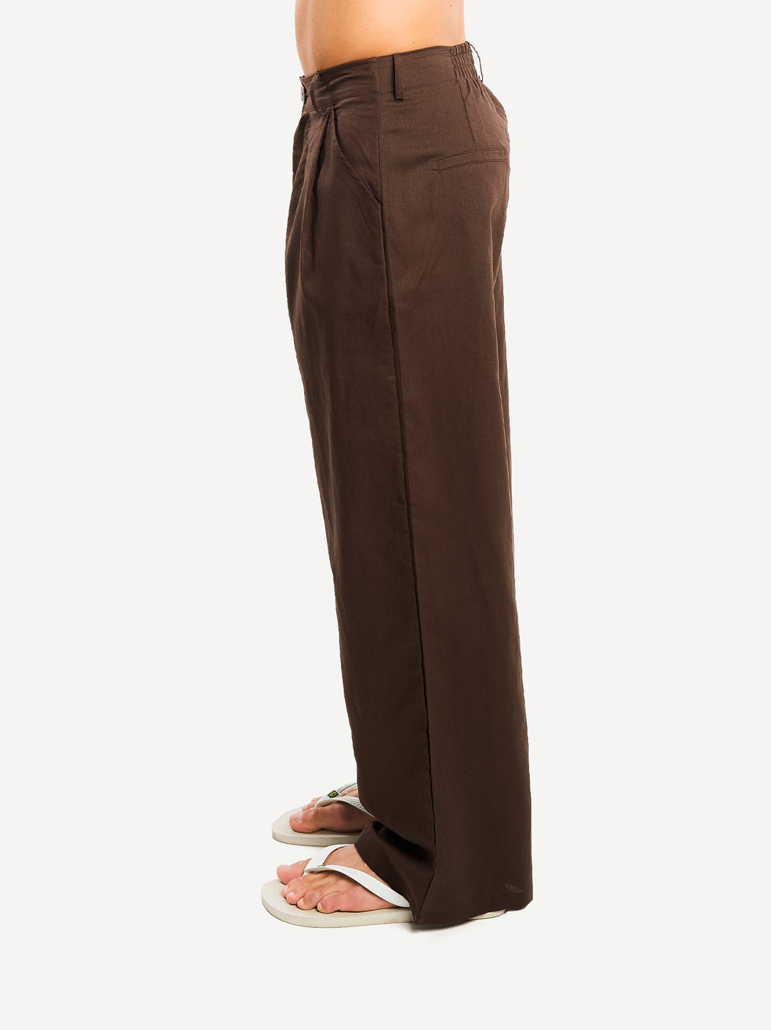 Another Linen Pant — Dark Brown