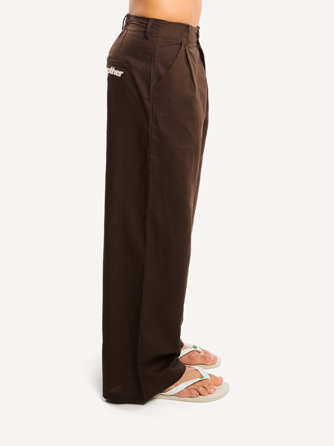 Another Linen Pant — Dark Brown