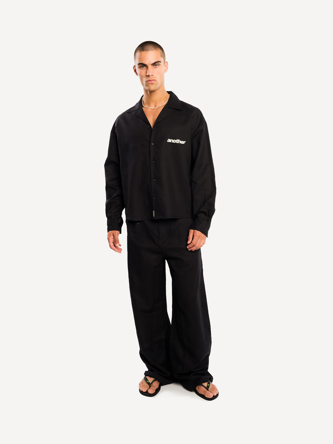 Another Linen Shirt — Black