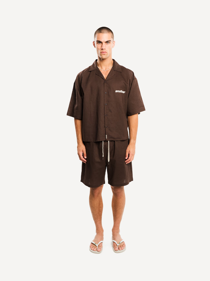 Another Linen Short Sleeve Shirt — Off White