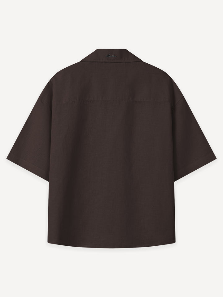 Another Linen Short Sleeve Shirt — Black