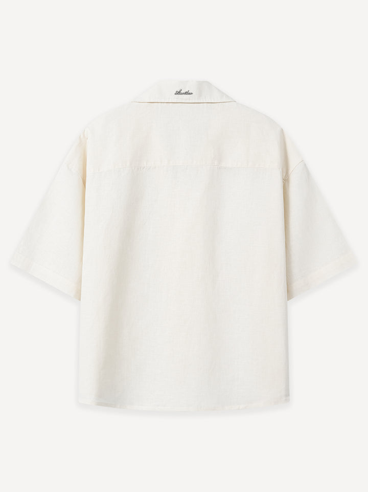 Another Linen Short Sleeve Shirt — Off White