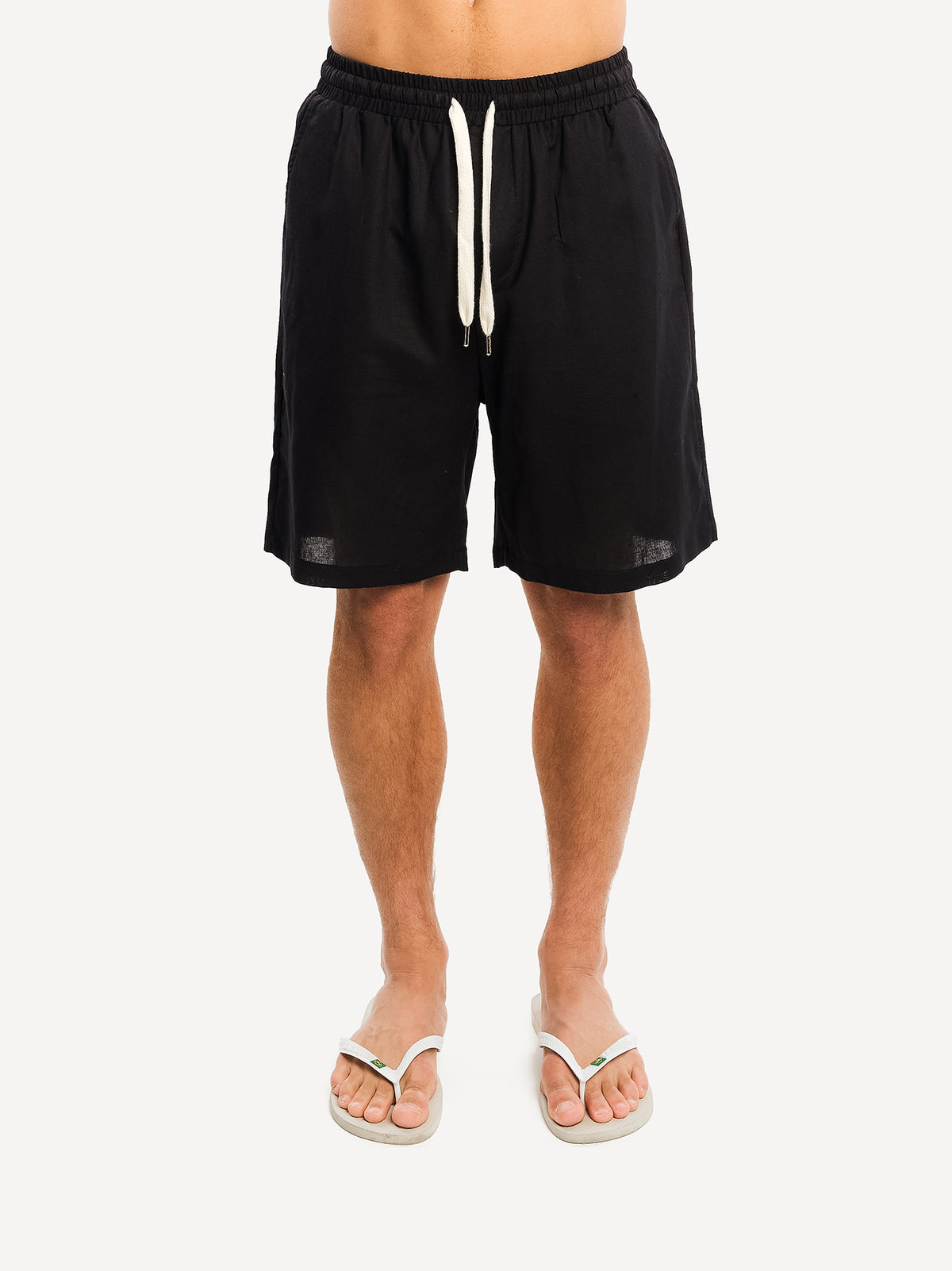 Another Linen Shorts – Black