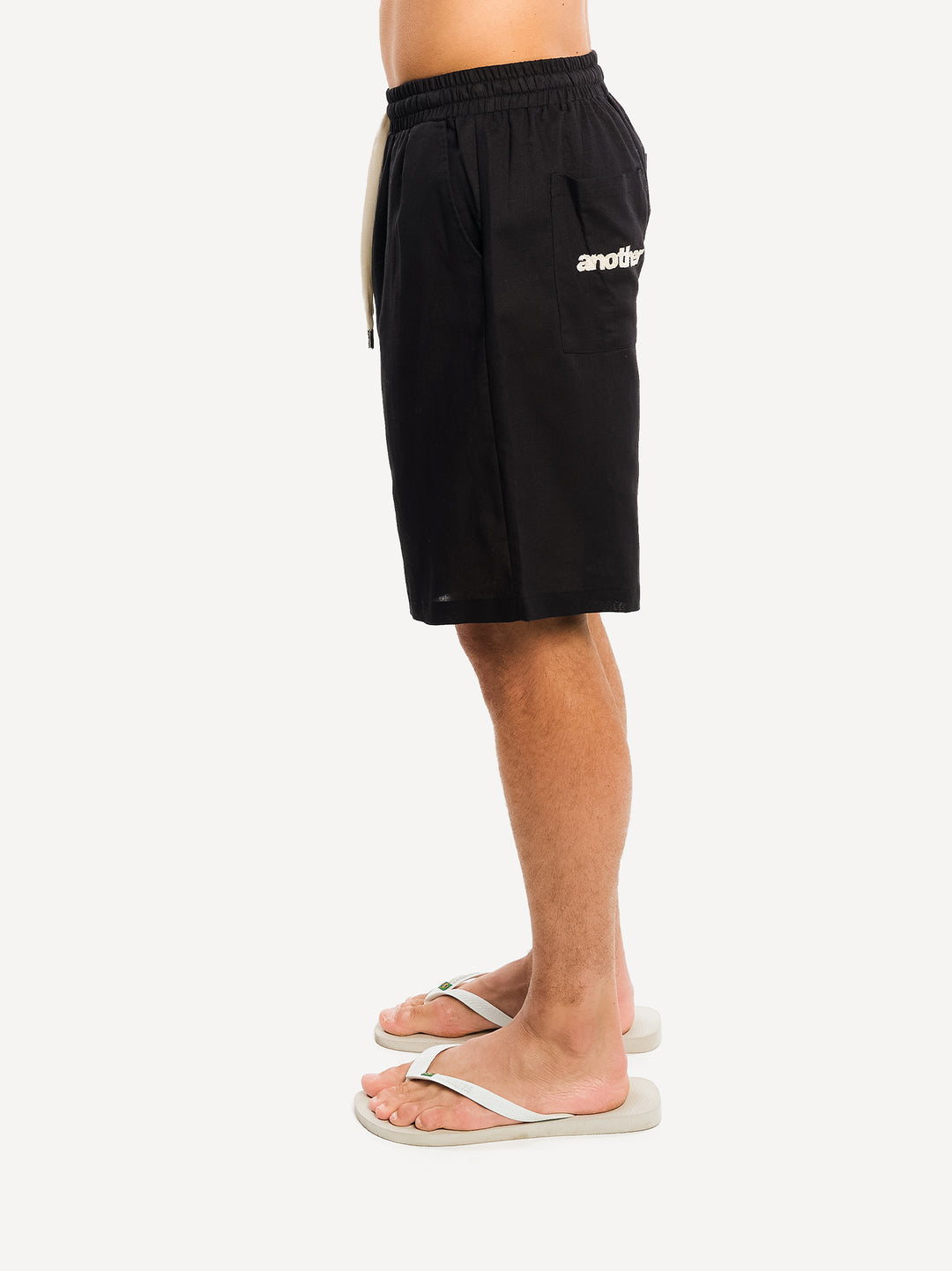 Another Linen Shorts — Black
