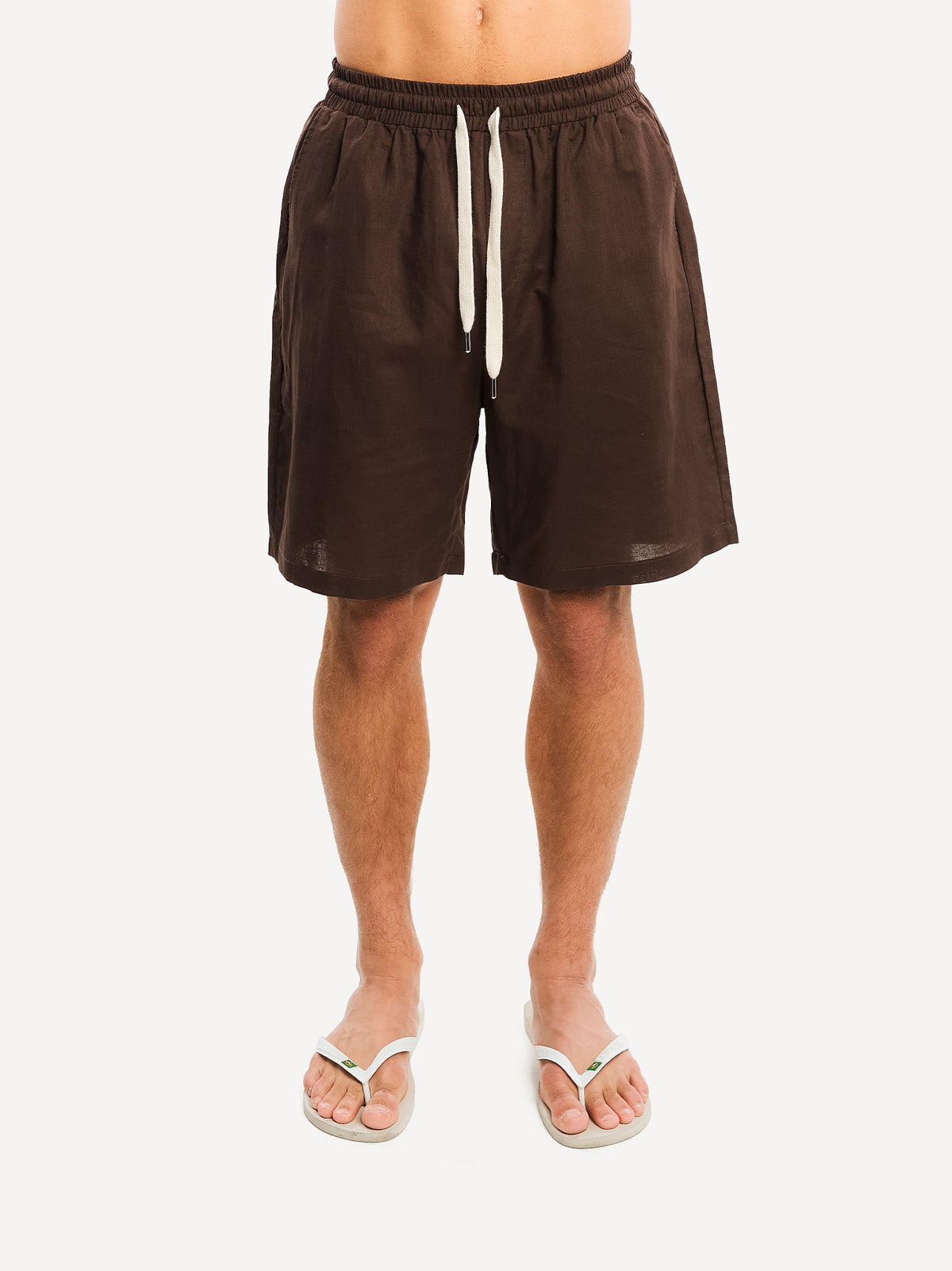 Another Linen Shorts – Brown