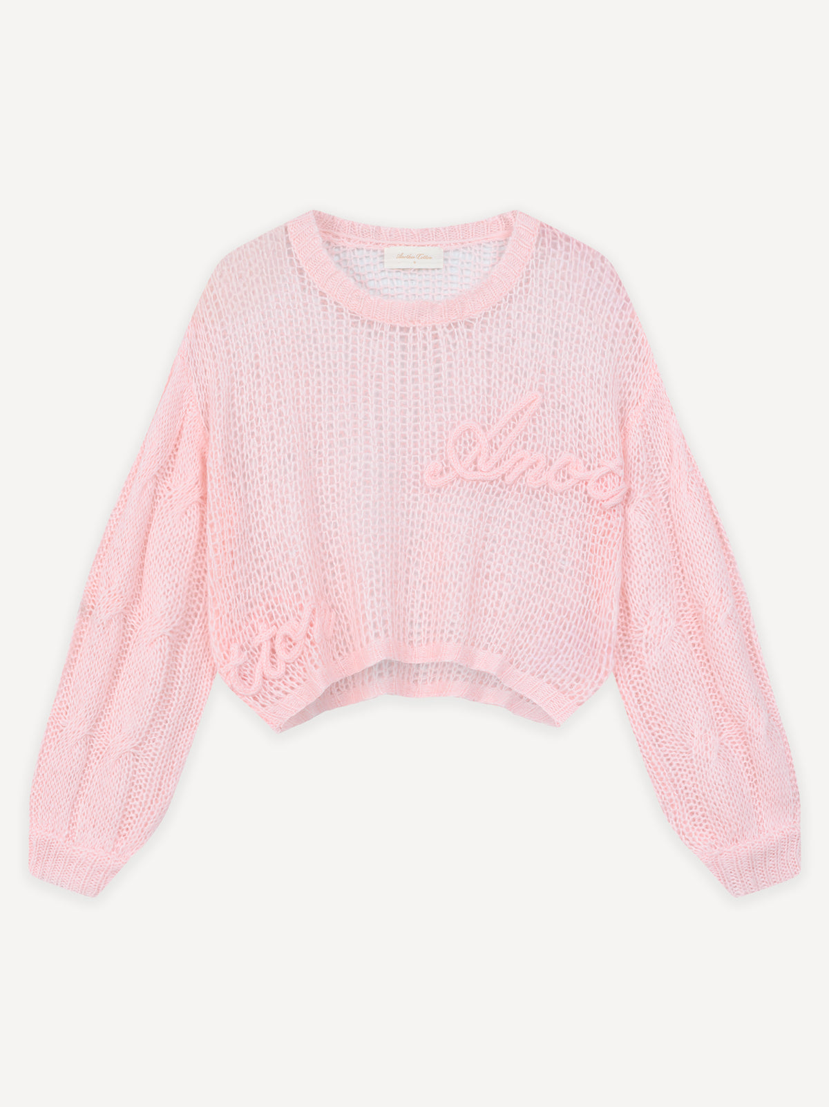 Another Signature WMN Cable Knit Sweater – Pink