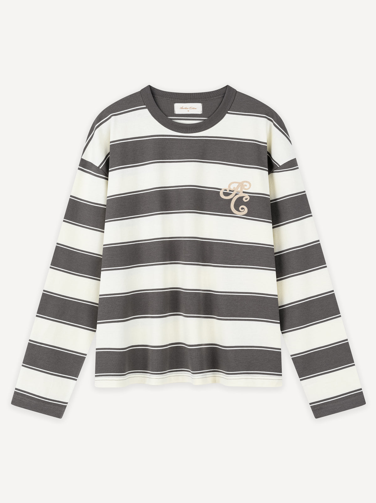 Chainstitch Striped Longsleeve – Grey