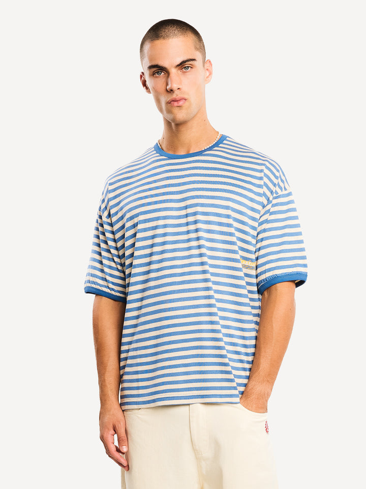 Another Striped T-Shirt — Blue Striped