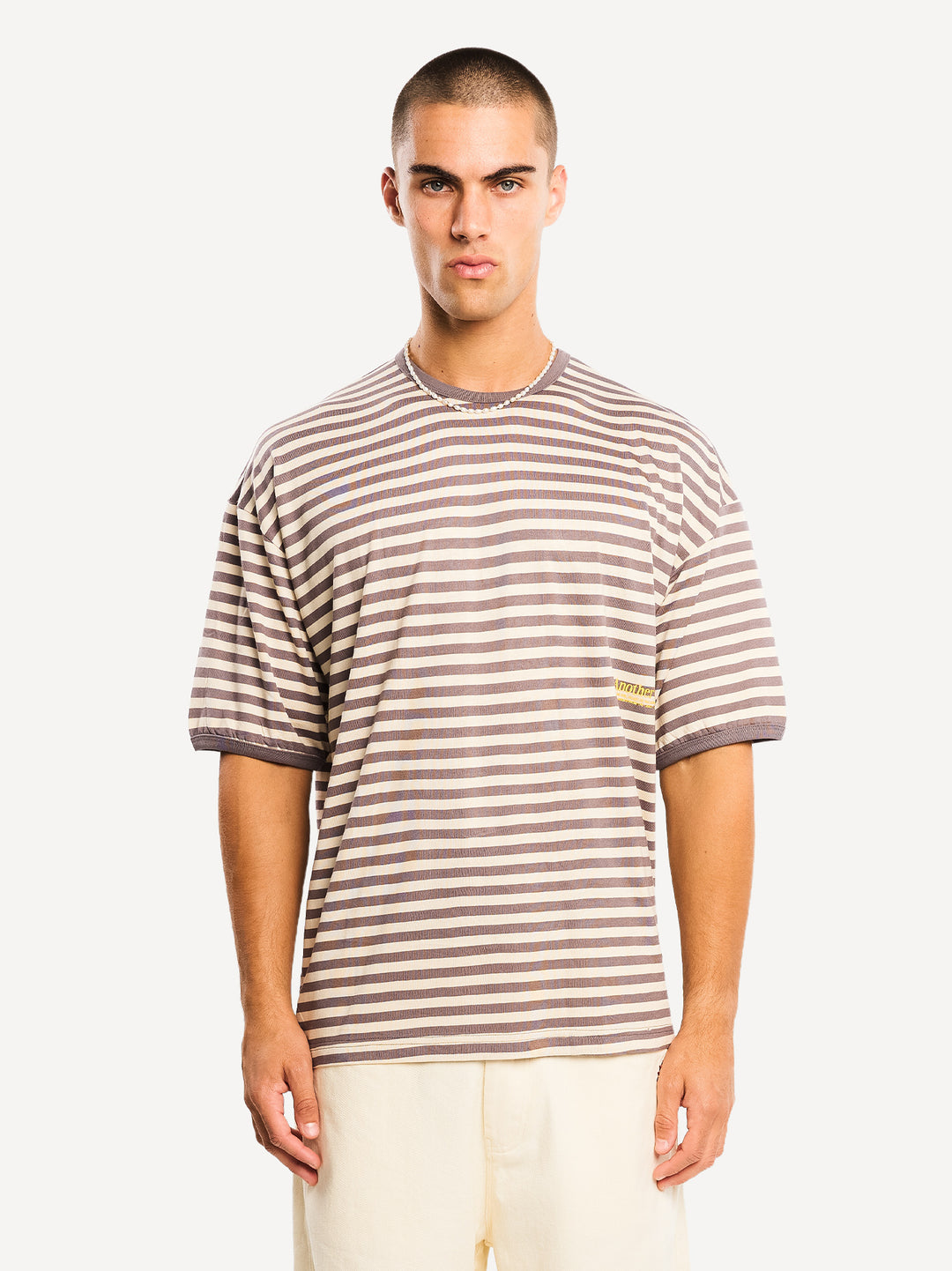 Another Striped T-Shirt — Brown