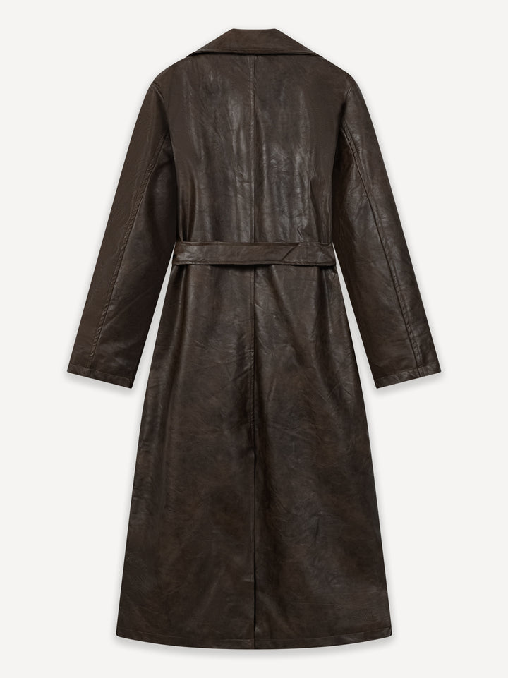 Another Vegan Leather Trench Coat Women