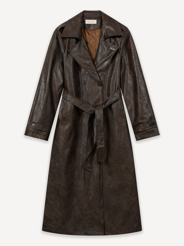 Another Vegan Leather Trench Coat Women