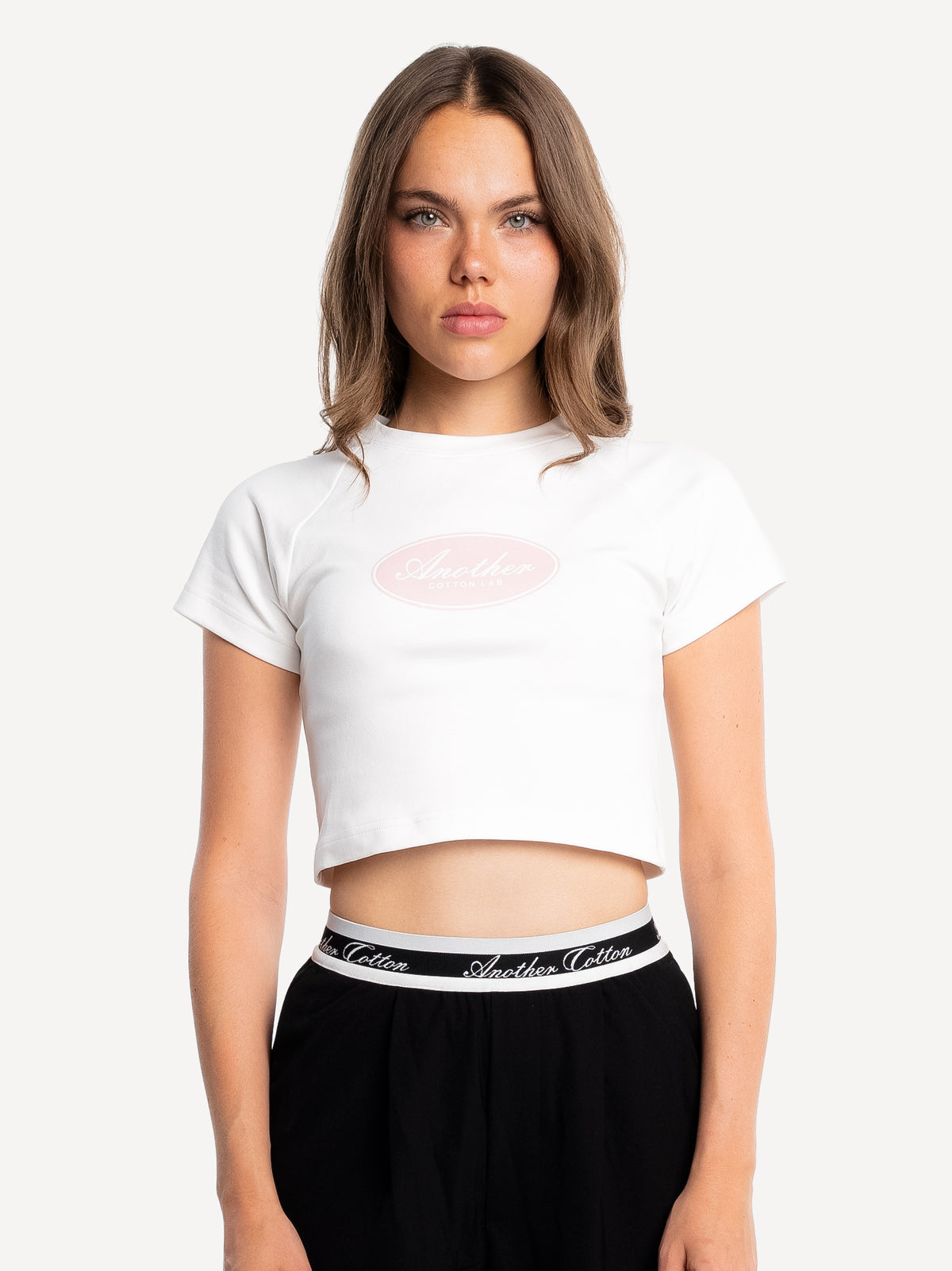 Another Vintage Logo Cropped T-Shirt – White