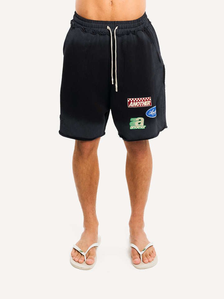 Another Vintage Patch Shorts — Washed Black
