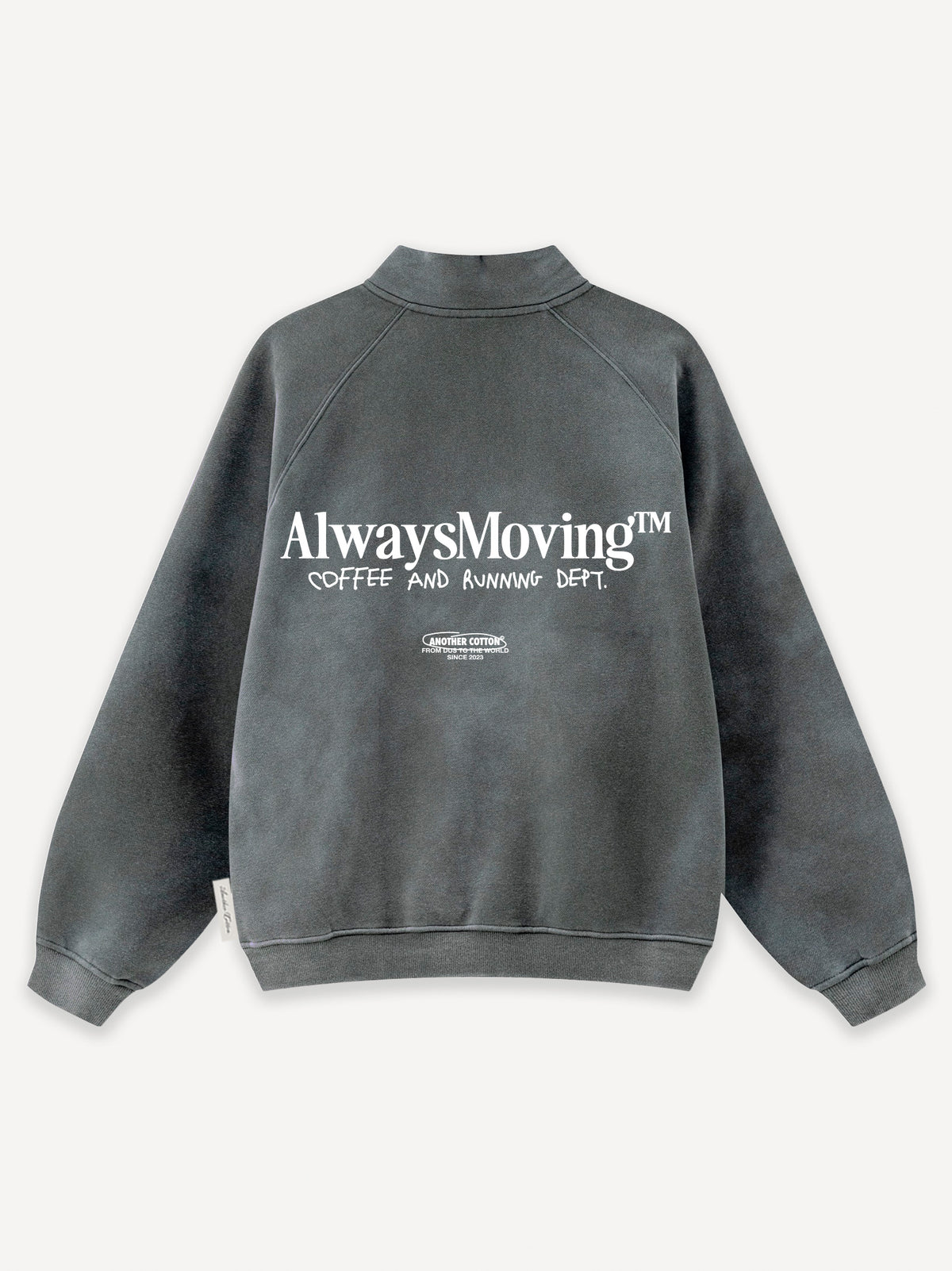 Always Moving Washed Half Zip Sweatshirt – Washed Grey