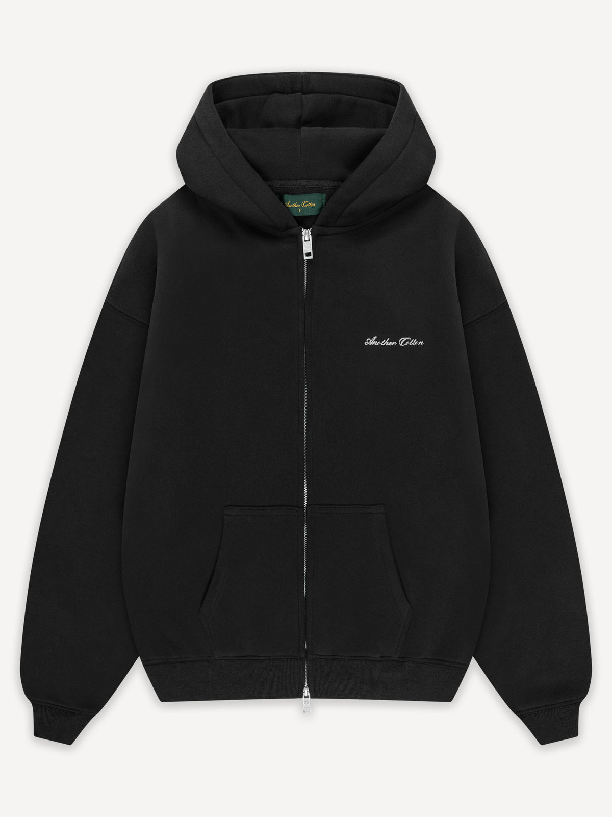 Basic Boxy Fit 380gsm Zip Hoodie – Black