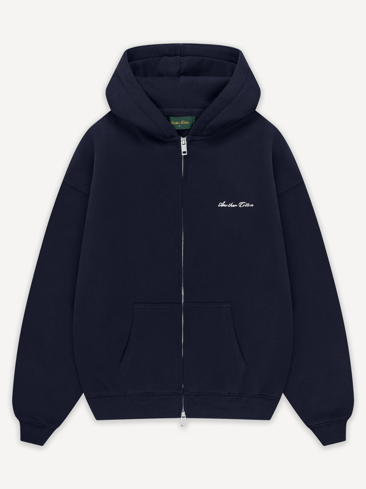 Basic Boxy Fit 380gsm Zip Hoodie – Navy Blue