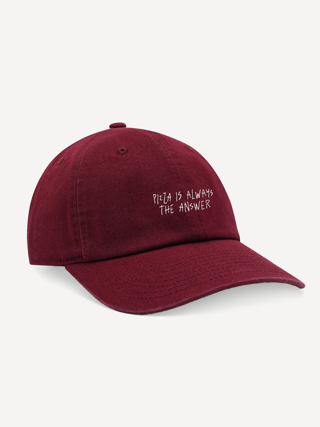 Pizza Is Always The Answer Cap – Vintage Burgundy