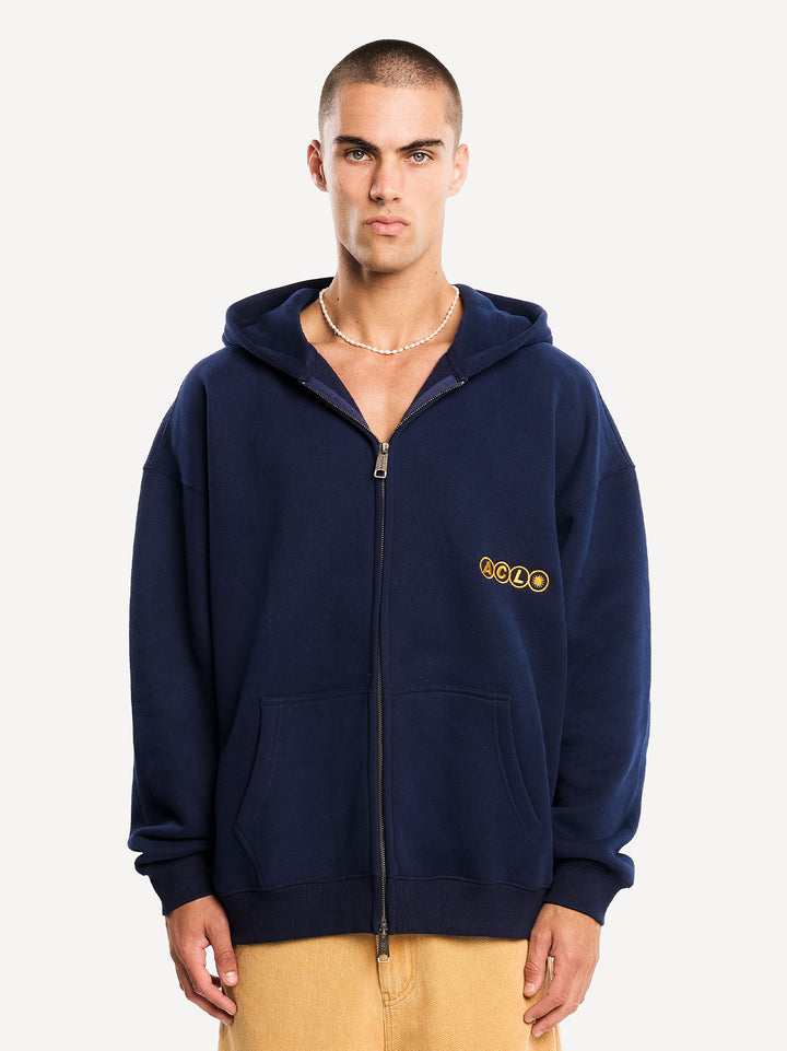 ACL Carrer Del Sol Zip Hoodie — Navy Blue