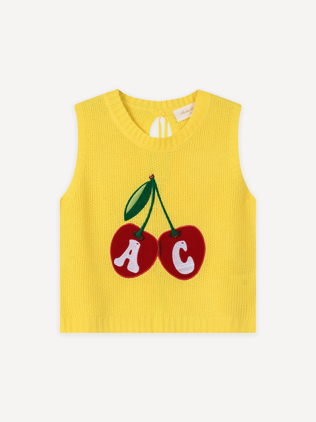 Cherry WMN Knit Vest – Lemon Yellow