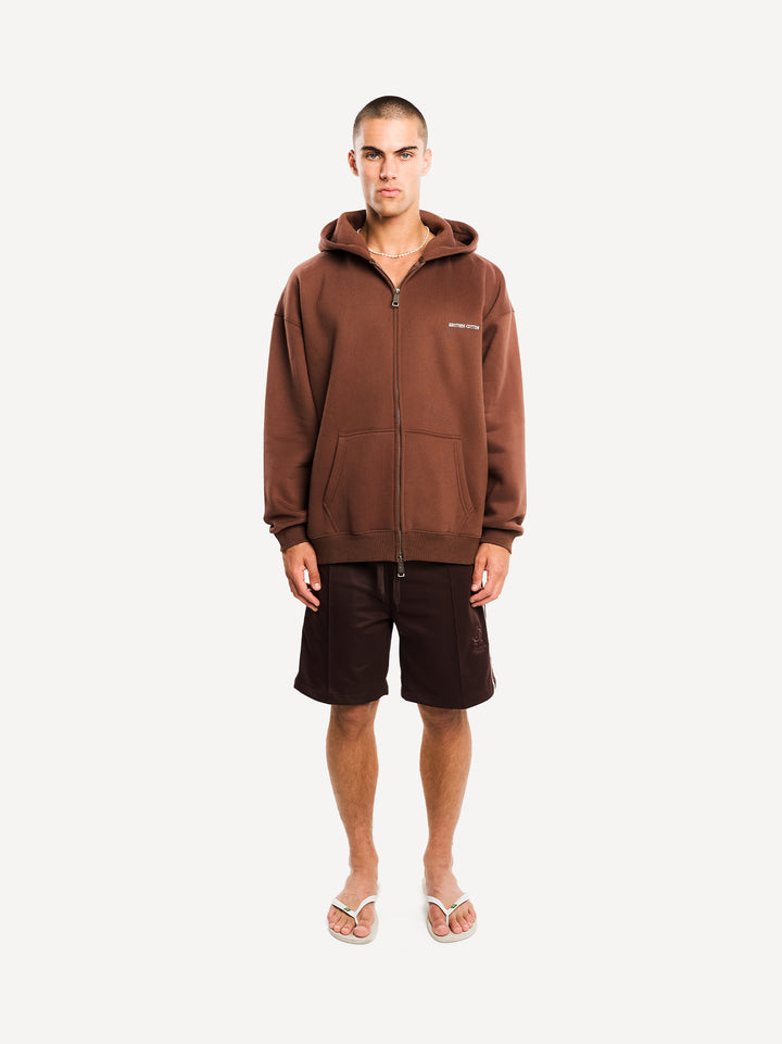 Easy Rides Zip Hoodie — Chocolate