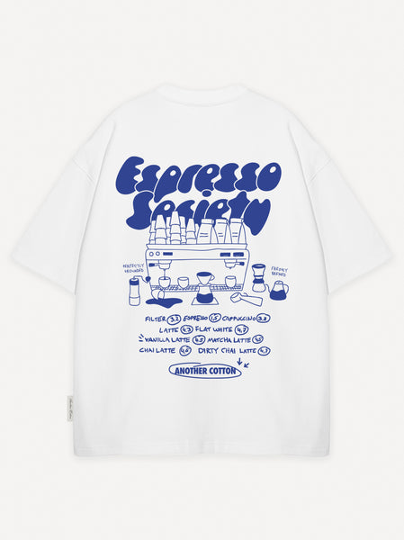 トップス everyone luxury cotton back logo s/s tee ACL-Espresso-Society-TS-WH-