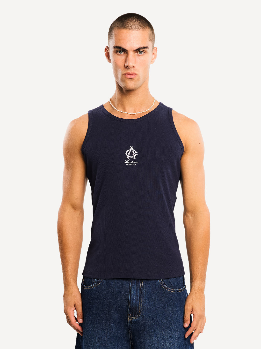 Crest Ripped Tanktop — Brown