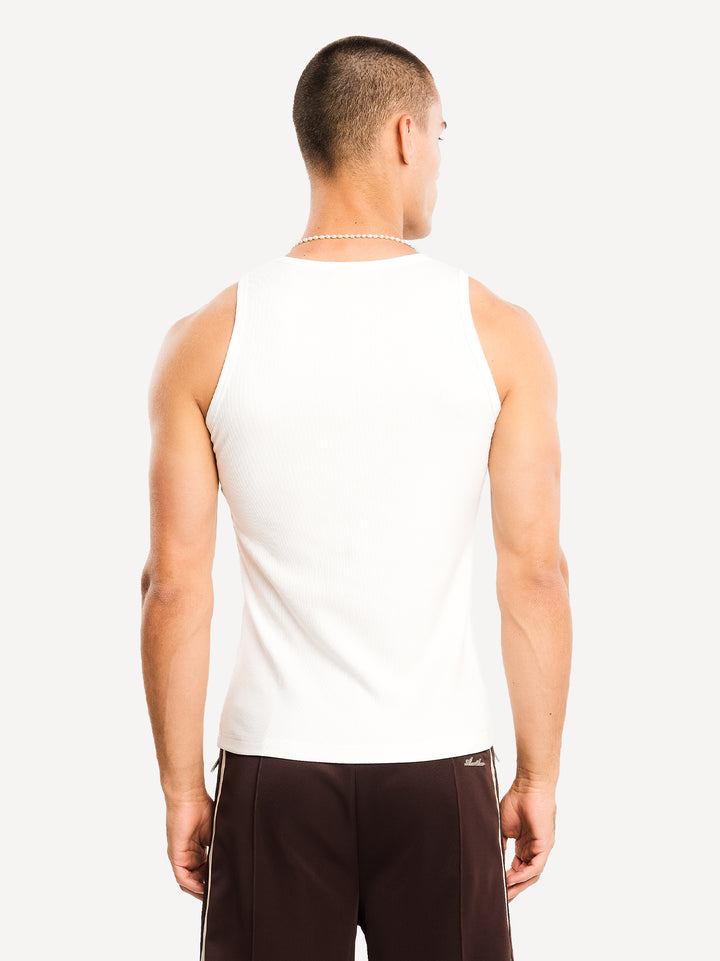Crest Ripped Tanktop — Navy Blue