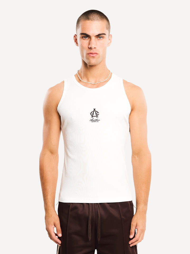 Crest Ripped Tanktop — Brown