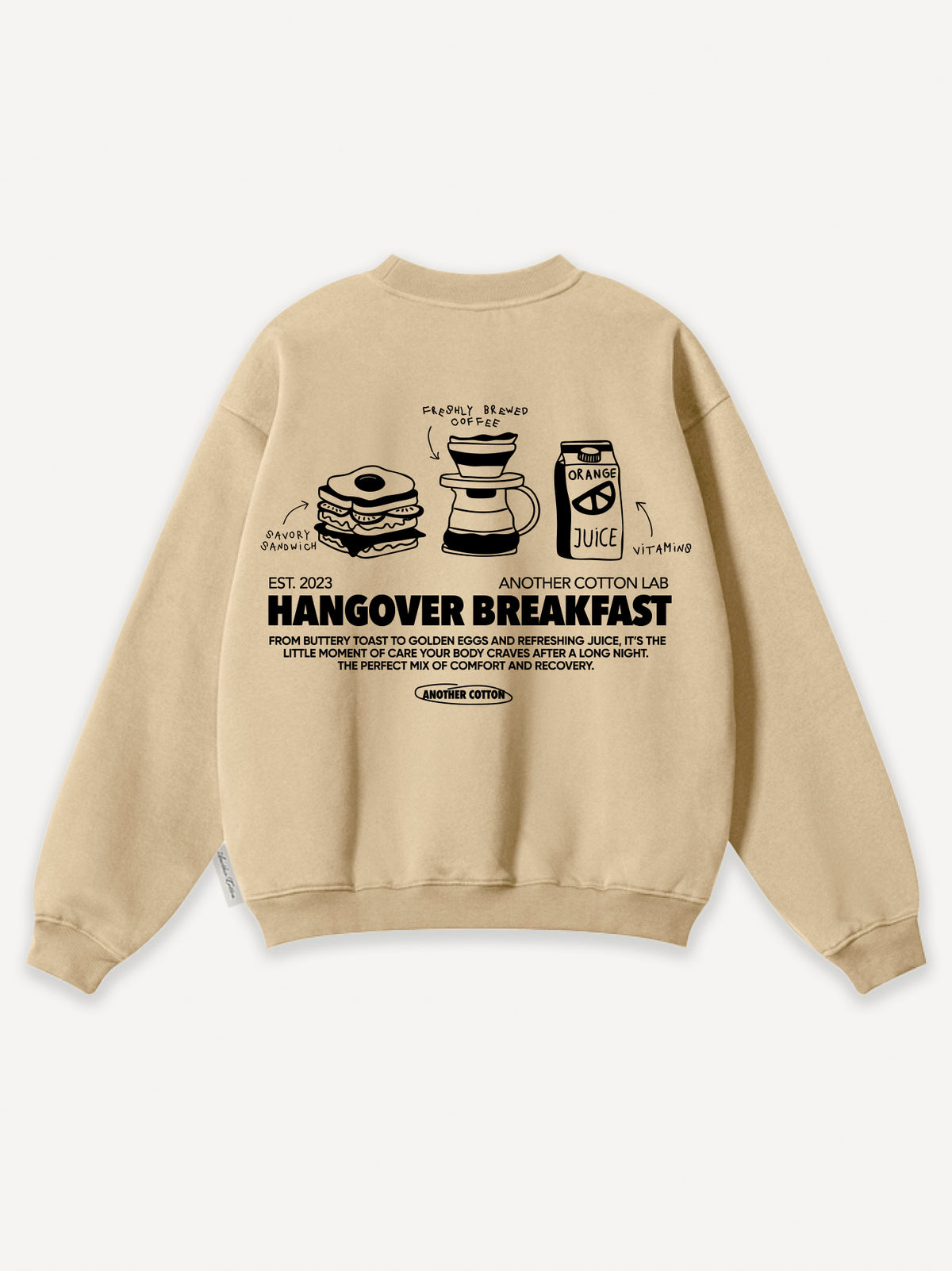 Hangover Breakfast Sweatshirt – Beige