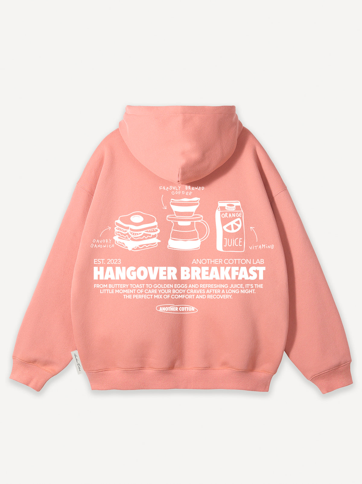 Hangover Breakfast Zip-Hoodie – Salmon