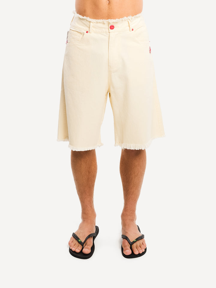Hï Sunset Denim Shorts — Off White
