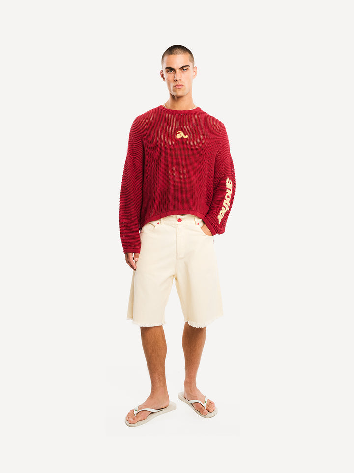 Hï Sunset Denim Shorts — Off White