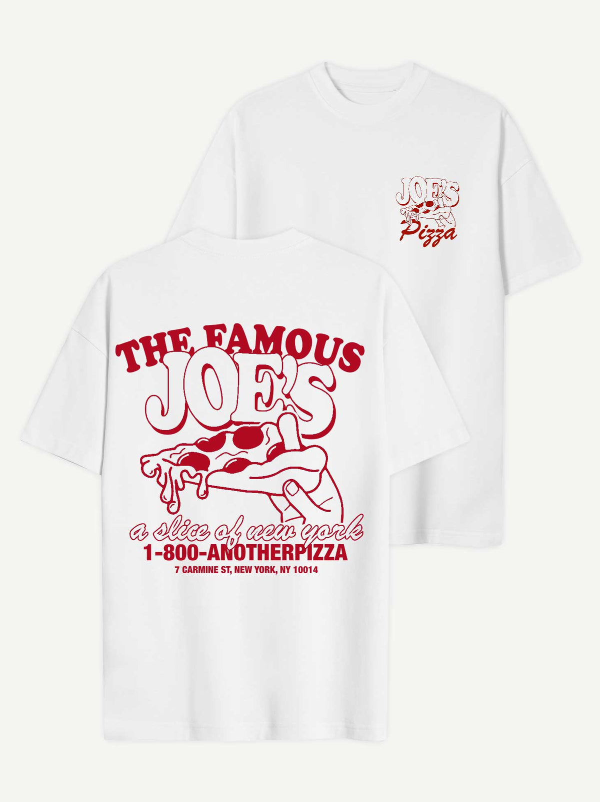 Joes Pizza T-Shirt – Wit