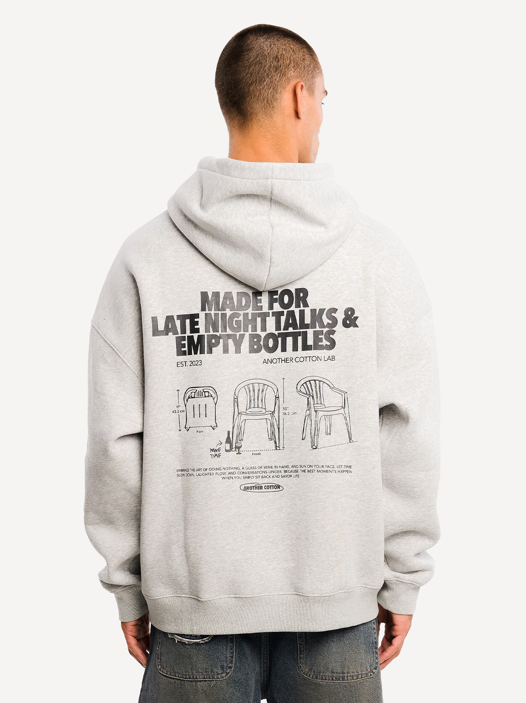 Late Night Talks Hoodie — Heather Grey