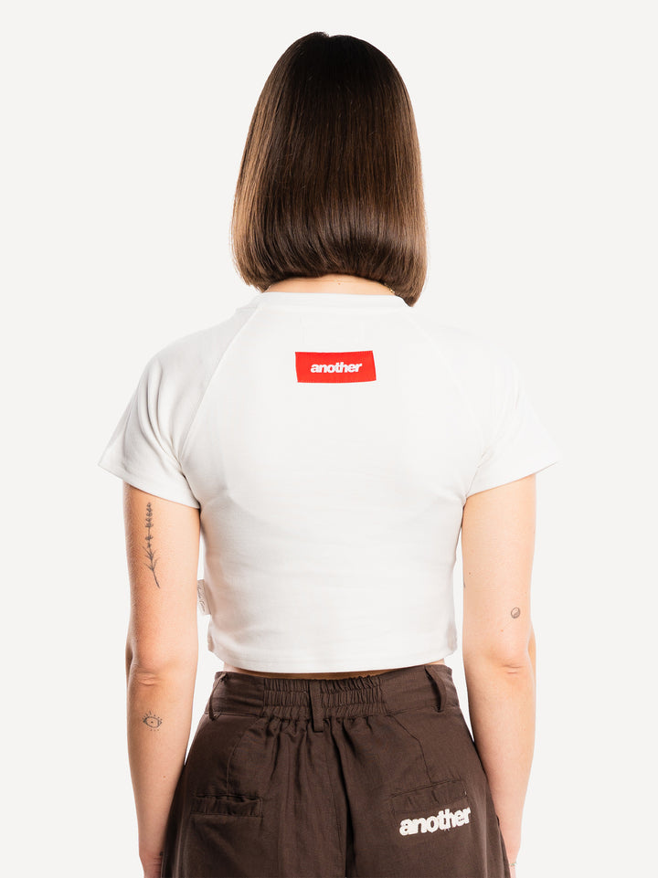 Love my Boyfriend Crop Top — White